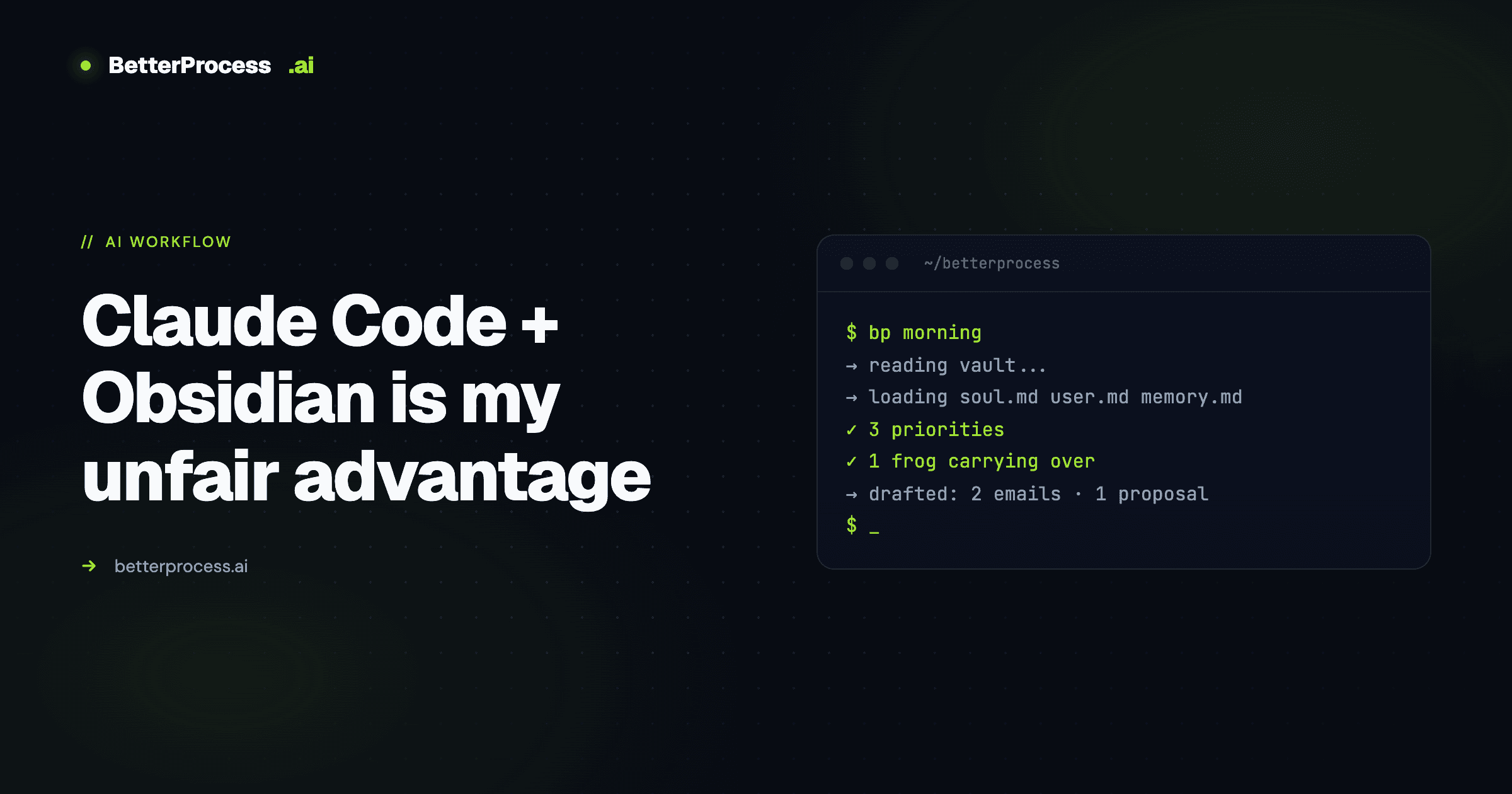 Claude Code + Obsidian is my unfair advantage as a solo founder cover
